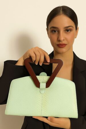 شنطة جلد طبيعي – جلد ثعبان طبيعي إيطالي – بيستاج