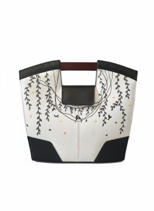 شنطة جلد طبيعي عالي الجودة بتصميم و رسم يدوي